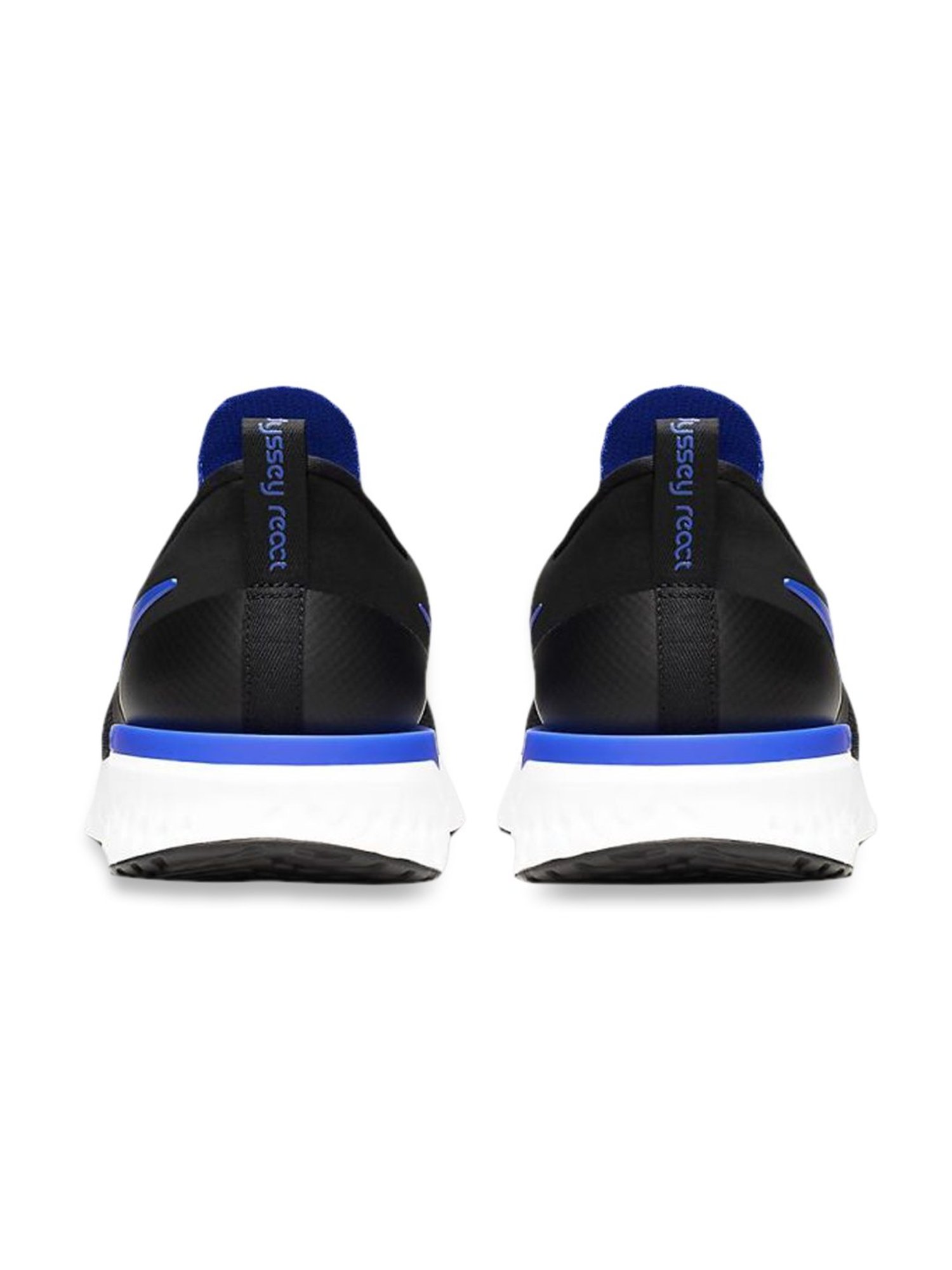 Nike Odyssey React 2 Flyknit Black & Blue Running Shoes