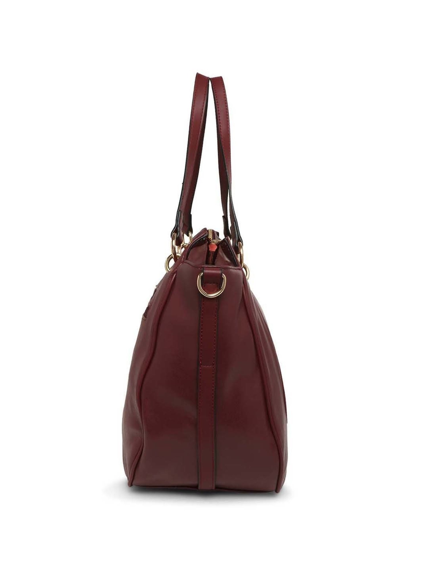 Marina Galanti Maroon Solid Medium Tote Handbag