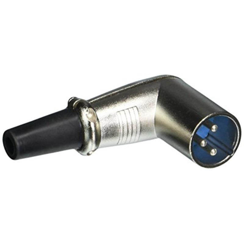Seismic Audio - SAPT303-4Pack - 4 Pack of Right Angle 3 Pin XLR Male Connectors - Right Angle XLR Microphone Connectors