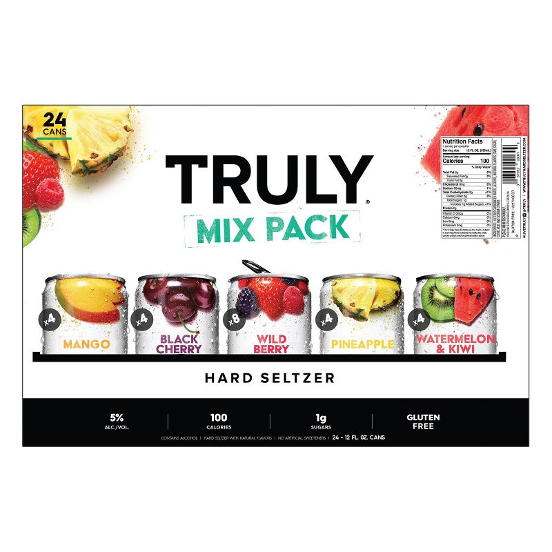 Truly Hard Seltzer Variety Mix Pack - 24pk/12 fl oz Slim Cans