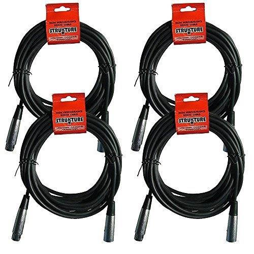 Strukture XLR 20 Ft. Microphone Cable, Lot of 4, SMC20