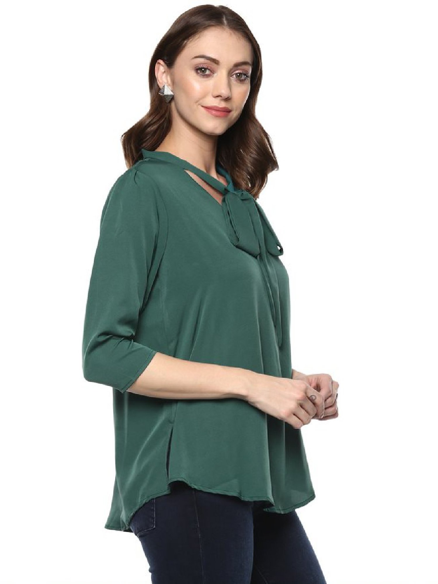 Qurvii Bottle Green Top