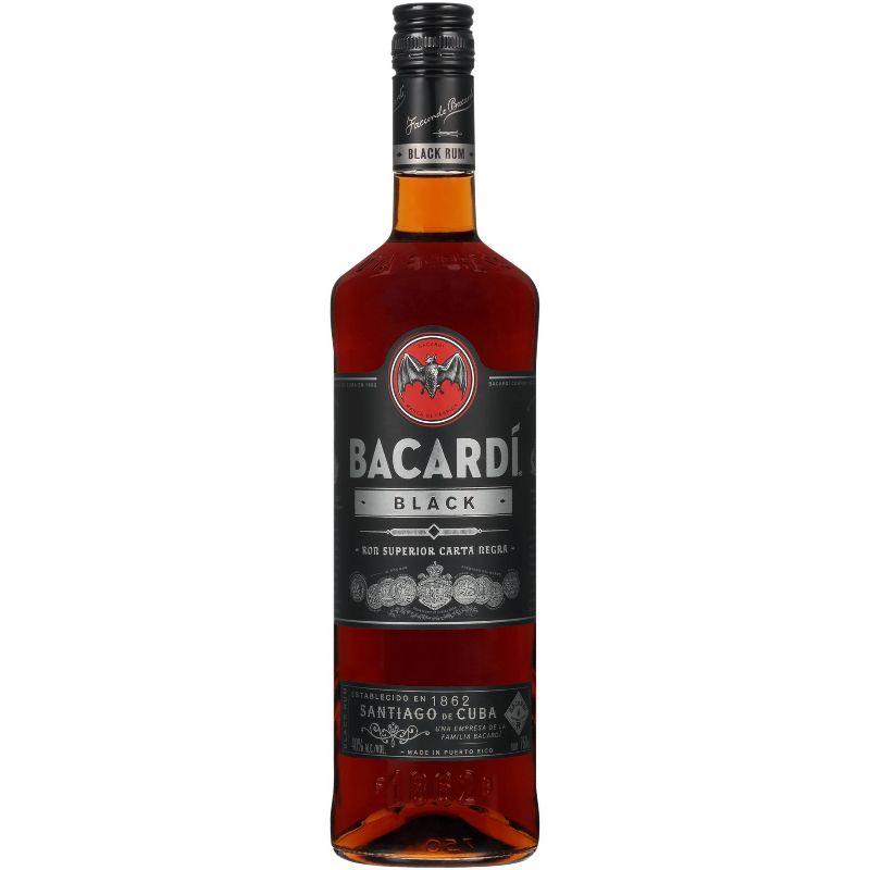 Bacardi Black Rum - 750ml Bottle