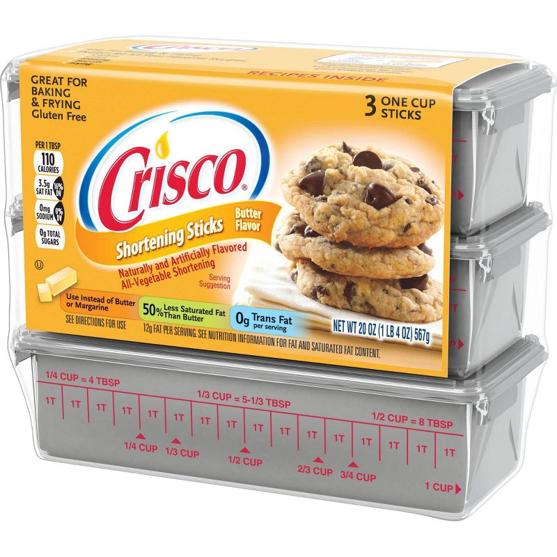 Crisco Butter Flavor All-Vegetable Shortening Baking Sticks - 20oz -3ct