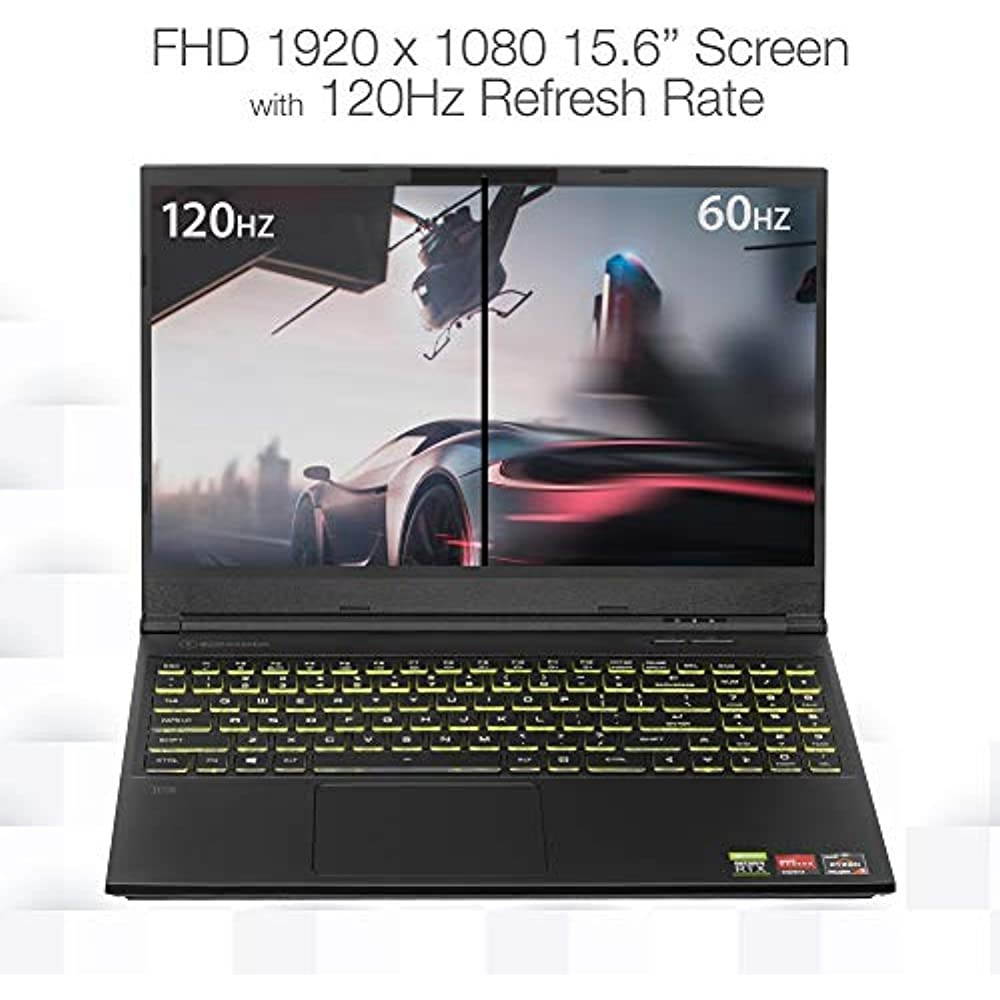 Evoo Gaming 15.6&rdquo; Laptop, FHD, 120Hz, AMD Ryzen 7 4800H Processor, NVIDIA GeForce RTX 2060, THX Spatial Audio, 512GB SSD, 16GB RAM, RGB Backlit Keyboard, HD Camera, Windows 10 Home, Black (EG-LP7-BK)