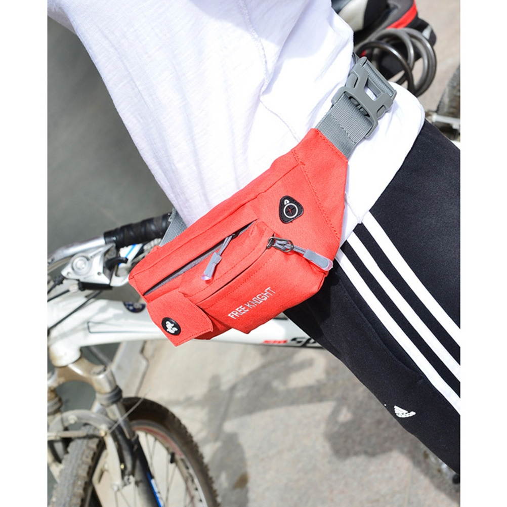 Outdoor Casual Sports Waist Bag Workout Fanny Pack Bag for Jogging Walking Hiking Climbing Camping (Black)