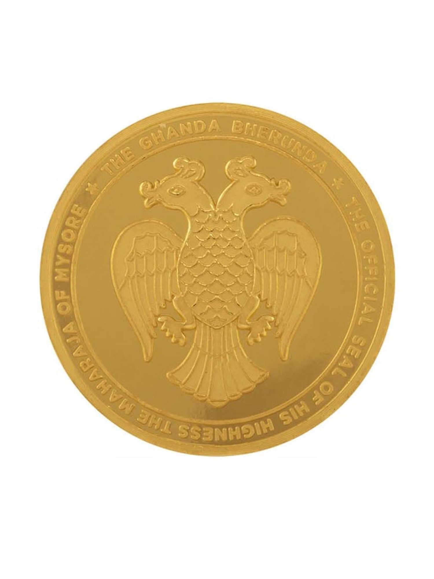 P.C. Chandra Jewellers Pooja Kalash-Inscribed 24k (999) 0.05gm Yellow Gold Foil Coin