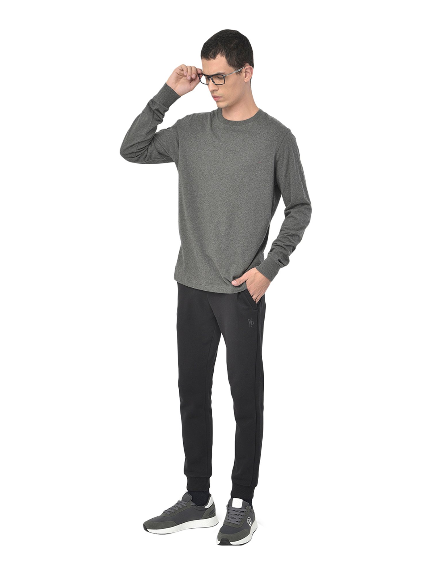 Woodland Grey Cotton Crew T-Shirt