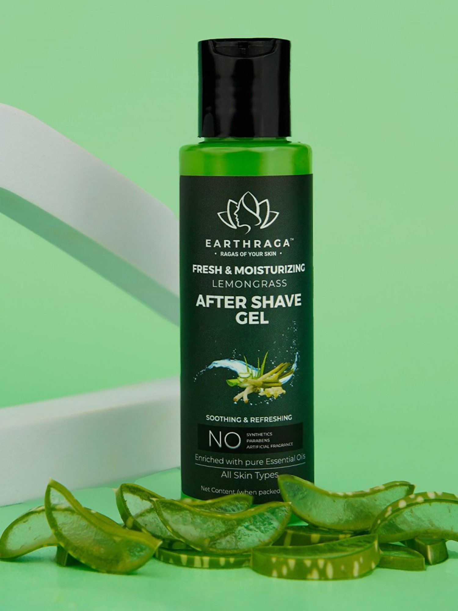 Earthraga Fresh & Moisturizing Mint Glacier After Shave Gel - 100 ml