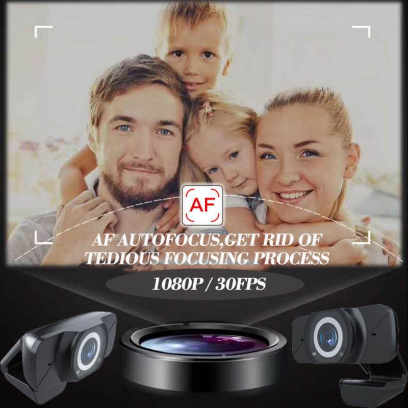 Ochine HD 1080P Webcam Autofocus Web Camera Cam For PC Laptop Desktop With Microphone