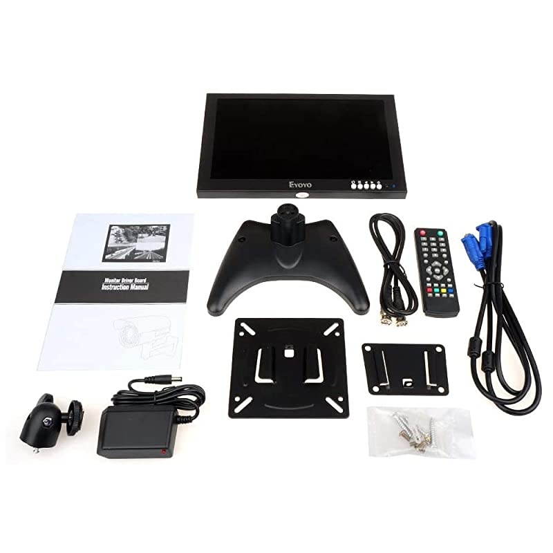 10 Inch IPS LCD HDMI Monitor 1920x1200 Full HD Monitor with HDMI/BNC/VGA/USB Input and Speaker for FPV Video Display DVD PC Laptop