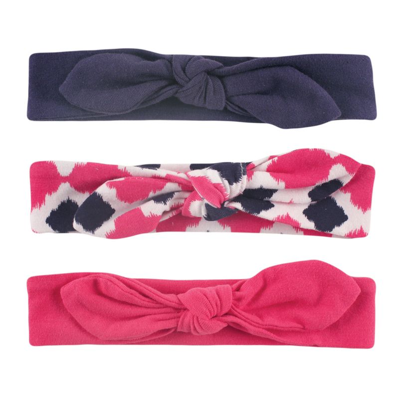 Yoga Sprout Baby and Toddler Girl Cotton Headbands 3pk, Bird, 12-24 Months