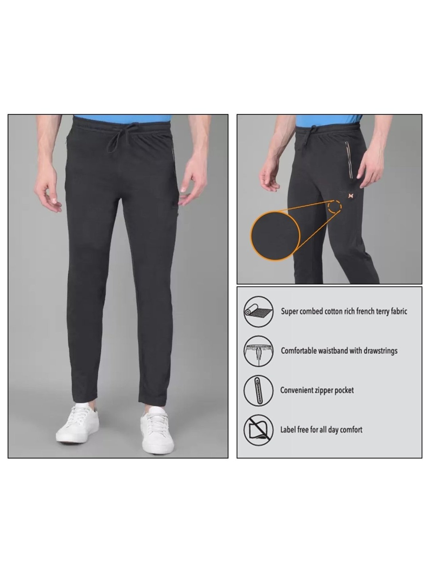 Force NXT Olive & Navy Cotton Regular Fit Trackpants - Pack Of 2