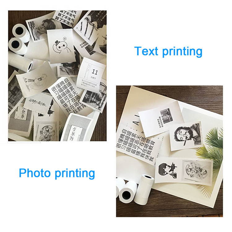 PeriPage Portable Thermal Bluetooth Printer 58mm Receipt Paper Printer Mini Photo Pictures Printer for Android iOS Mobile Phone