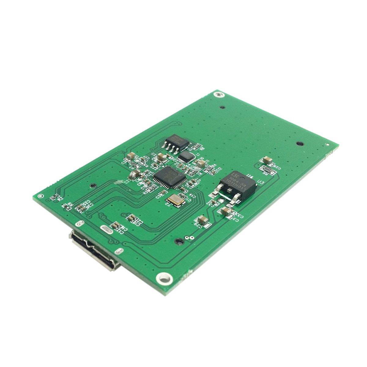 Cablecc Black Color 50mm Mini PCI-E mSATA 6Gbps Solid State SSD to USB 3.0 Hard Disk case Enclosure