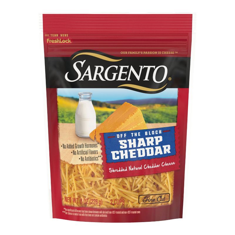 Sargento Natural Sharp Cheddar Shredded Cheese - 8oz