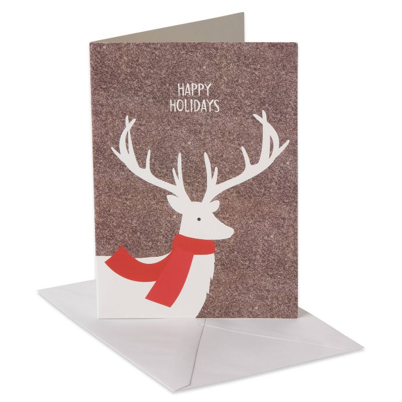 Carlton Cards 14ct Deer with Red Scarf Boxed Cards