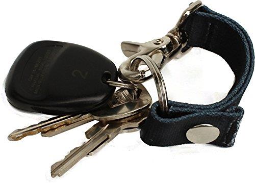 Blueberry Polka Dot Blue/White - Handy Clip, Snap, & Ring Style Key Webbing Fob Keychain