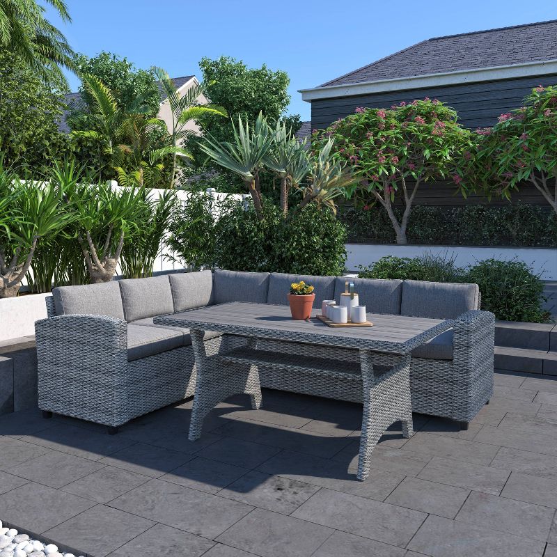 Laksfield 3pc Wicker Patio Conversation Set - Amazonia