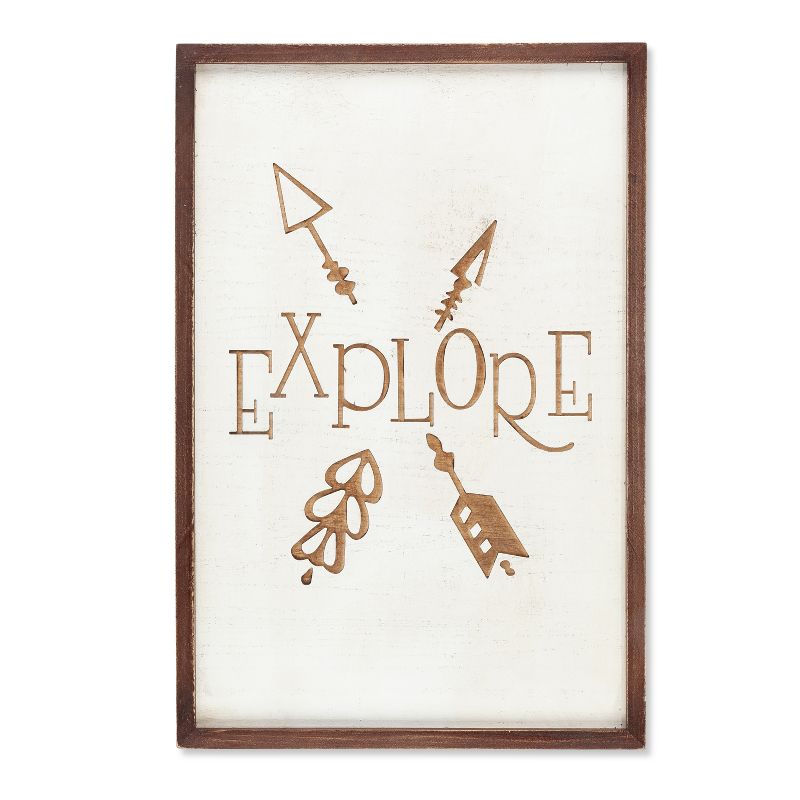 Lone Elm Studios Set of Three Laser Engraved Wooden Inspirational Wall D'ecor