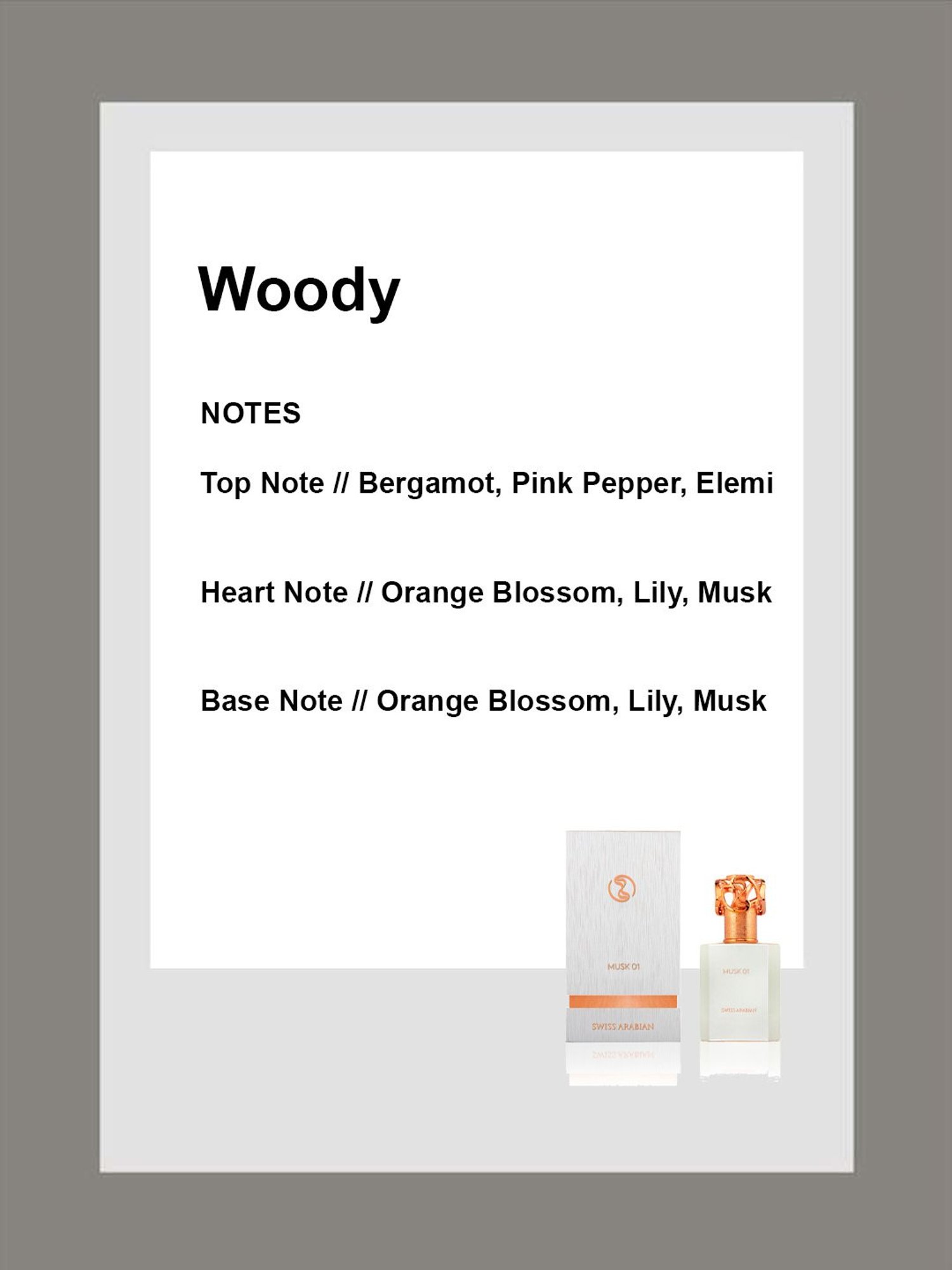 SWISS ARABIAN Musk 01 Eau de Parfum - 50 ml