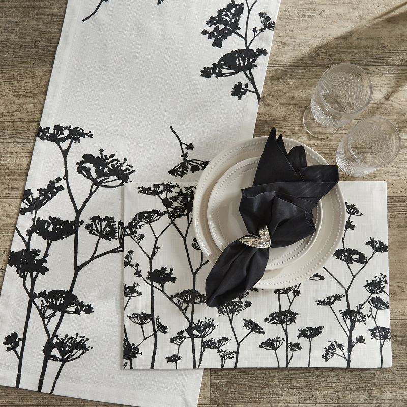 Split P Queens Anne's Lace Printed Placemat Set - White