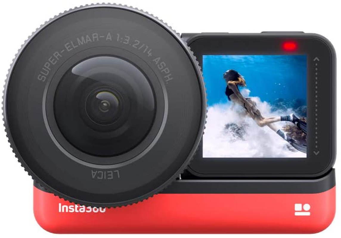 Insta360 ONE R 1-Inch Edition Co-Engineered with Leica &ndash; 5.3K 30fps Action Camera with 1-Inch Sensor, 4K 60fps, Stabilization, IPX8 Waterproof, 19MP