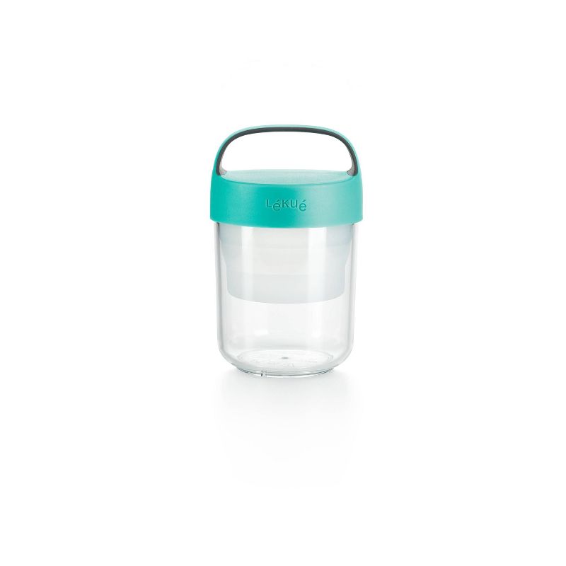 Lekue 14 oz To Go Jar - Turquoise