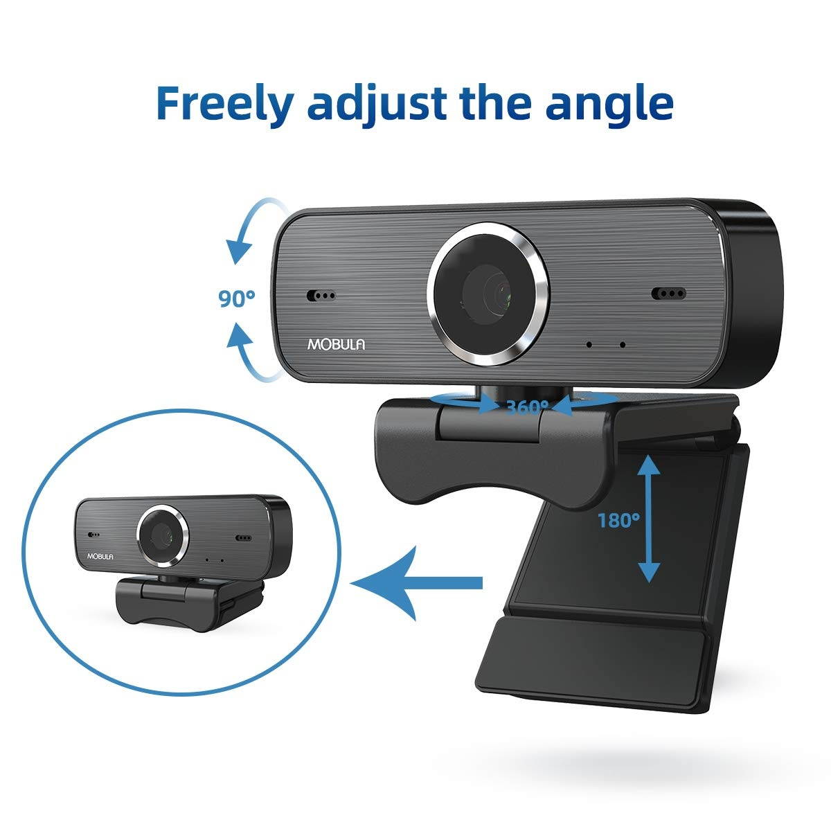 1080P Webcam with Dual Microphone, HD USB Web Camera, 30fps Streaming Computer Camera for Conference,Online Class,Gaming,Video Streaming,Calling