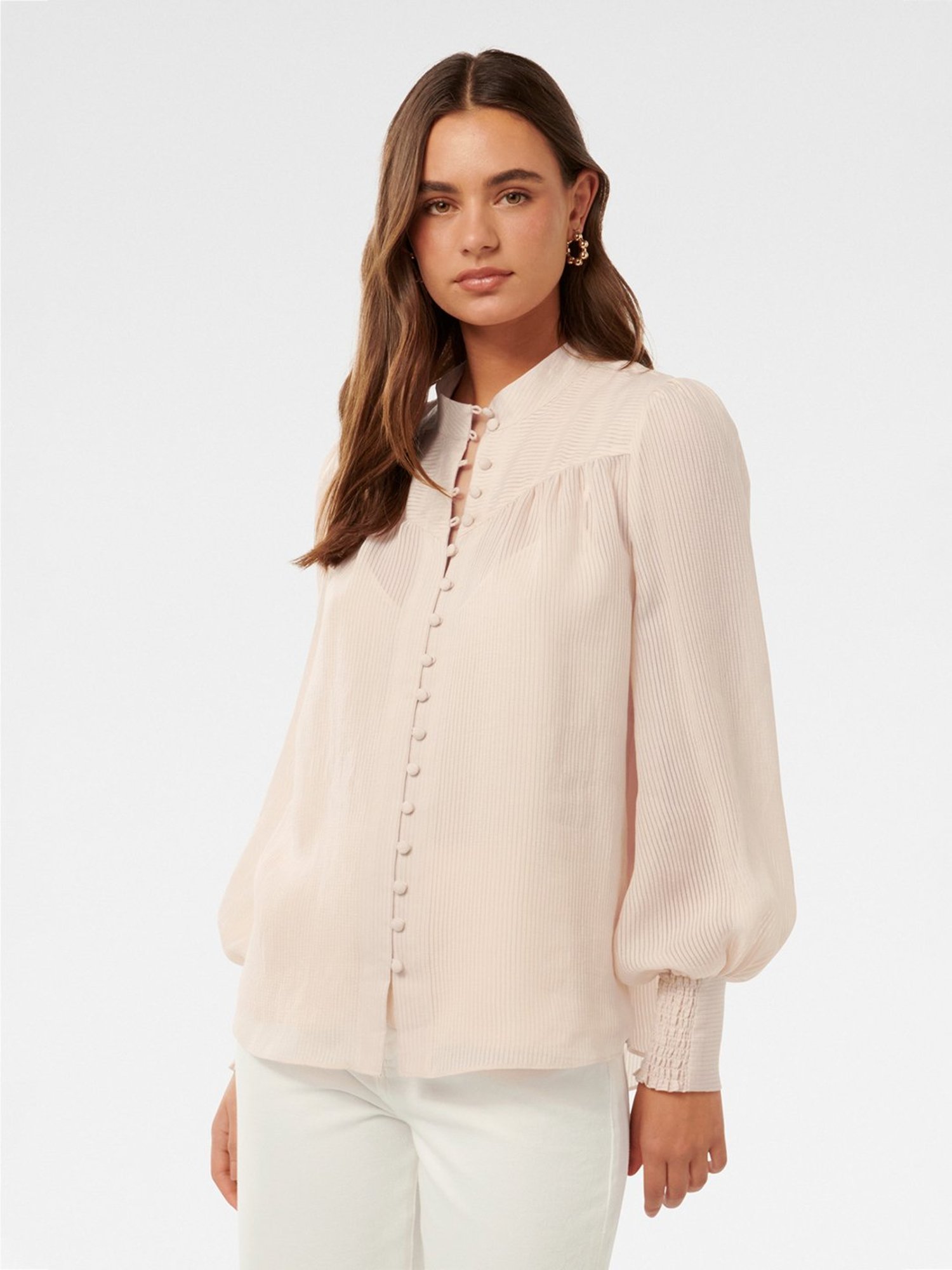 Forever New Leo Soft Stripe Blouse Top