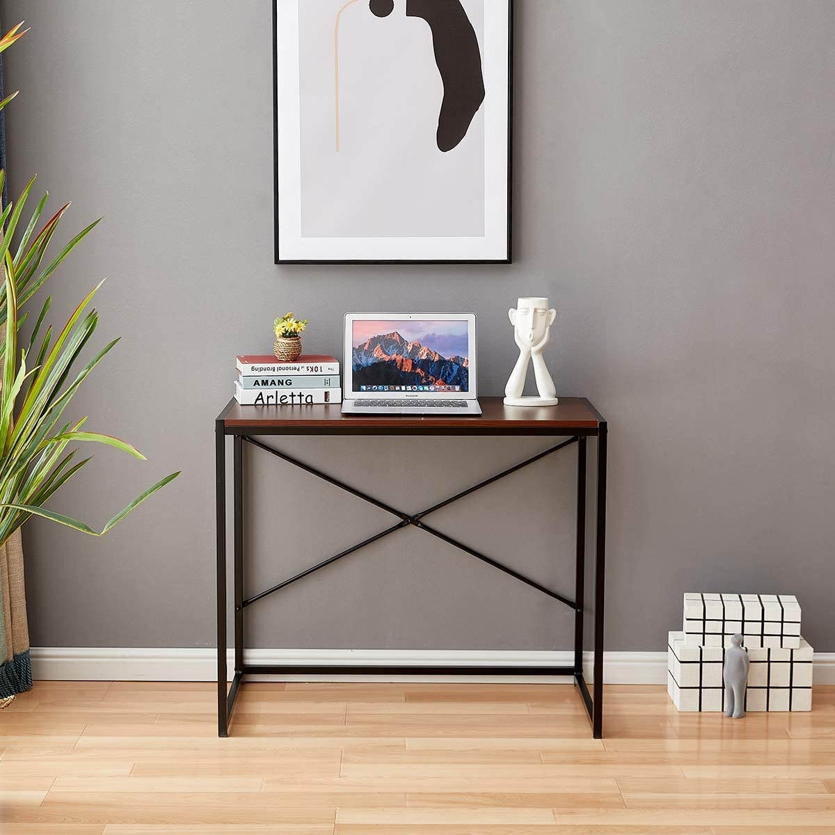 Lifetech Computer Desk 43.3" Modern Study Writing Desk for Home Office Simple Small Desk for Small Spaces, Black