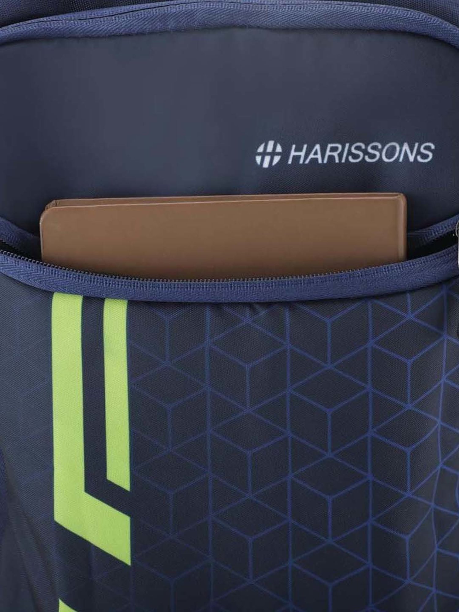 Harissons Laser Navy Blue & Green Polyester Printed Backpack - 31 Ltrs
