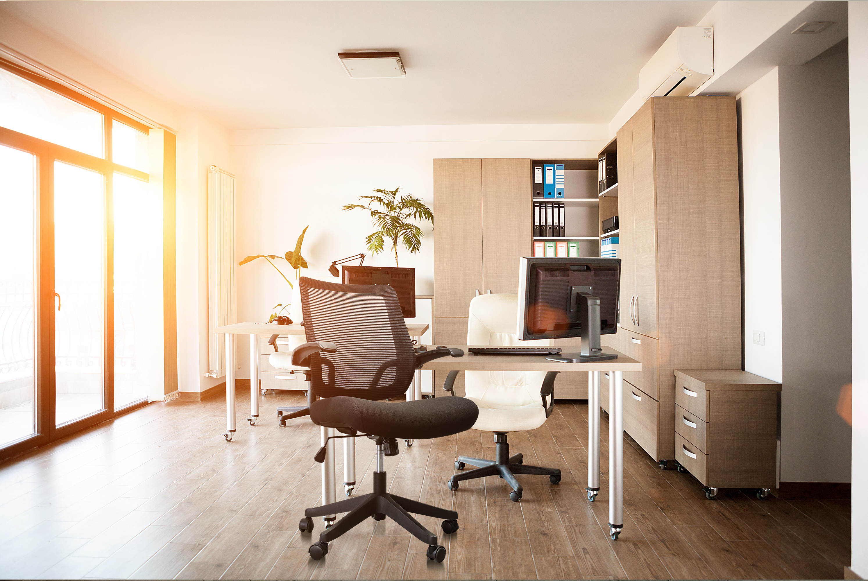 Ergonomic office chair mesh computer chair with seat height adjustment