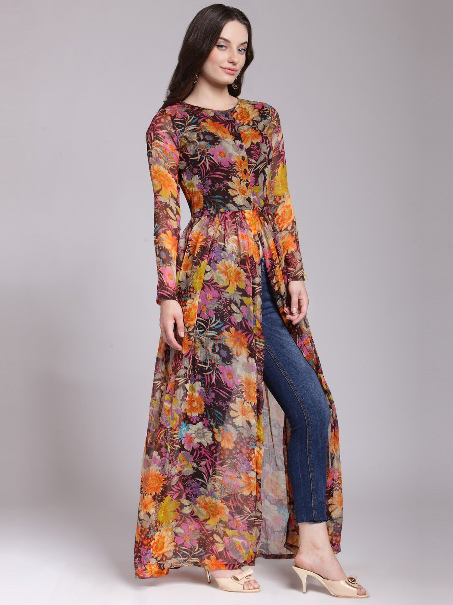 Cation Multicolor Floral Print Tunic