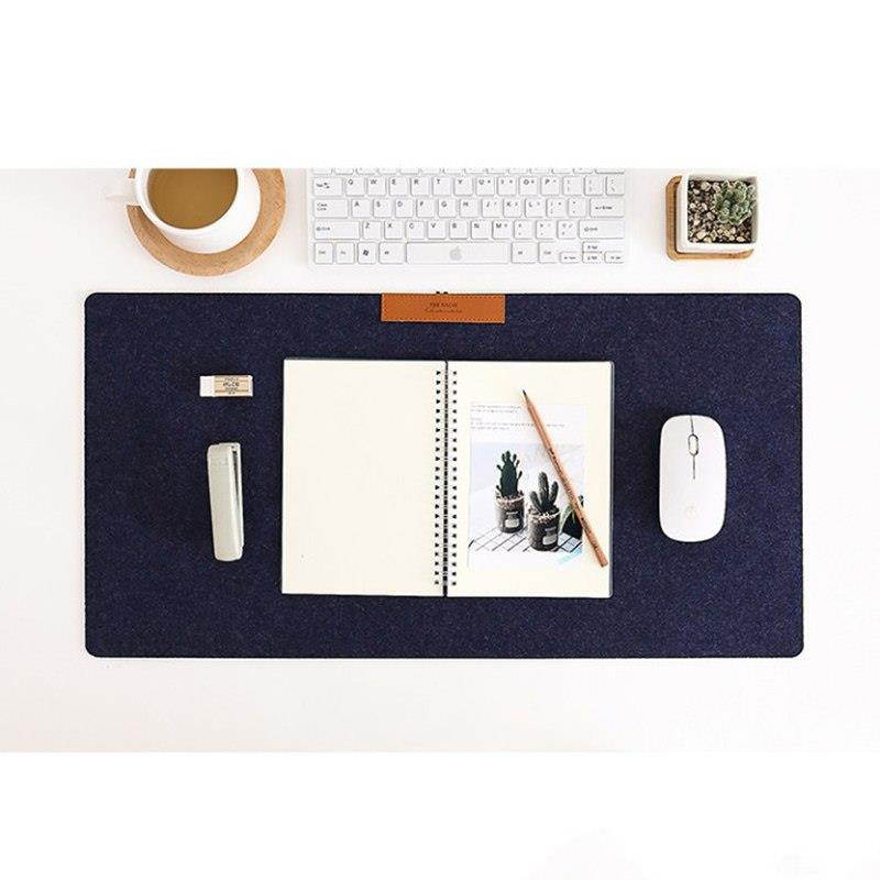70*33cm Mouse Pads Simple Warm Office Table Computer Desk Keyboard Game Mouse Mat Wool Felt Mouse Pad Black Grey Blue