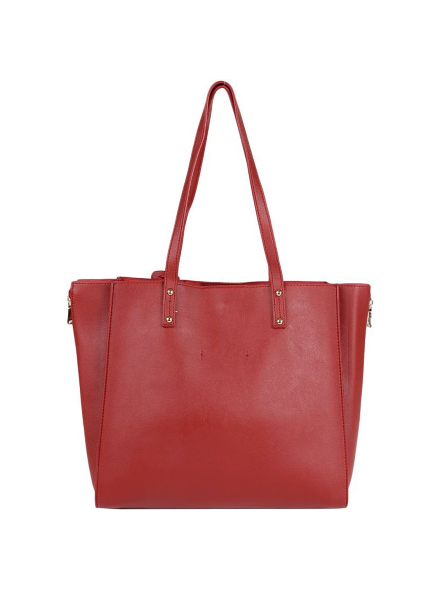 Giordano Red Cut Work Medium Tote Handbag