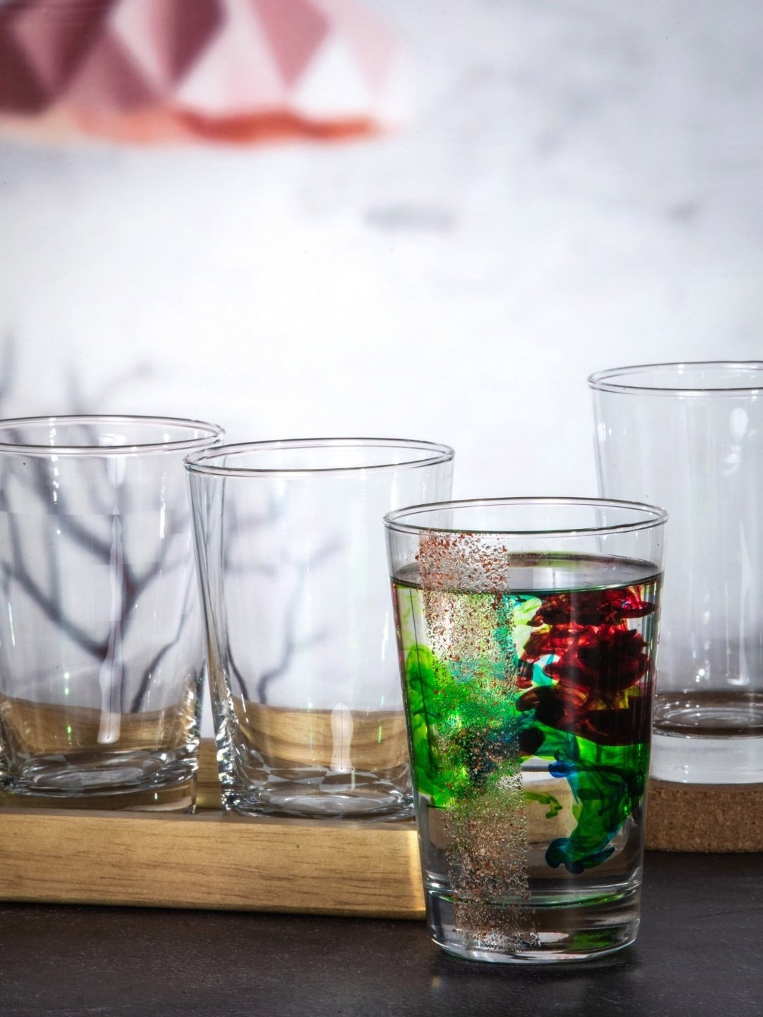 ROXX Transparent Glass Tumbler - Set of 6 (350ml)