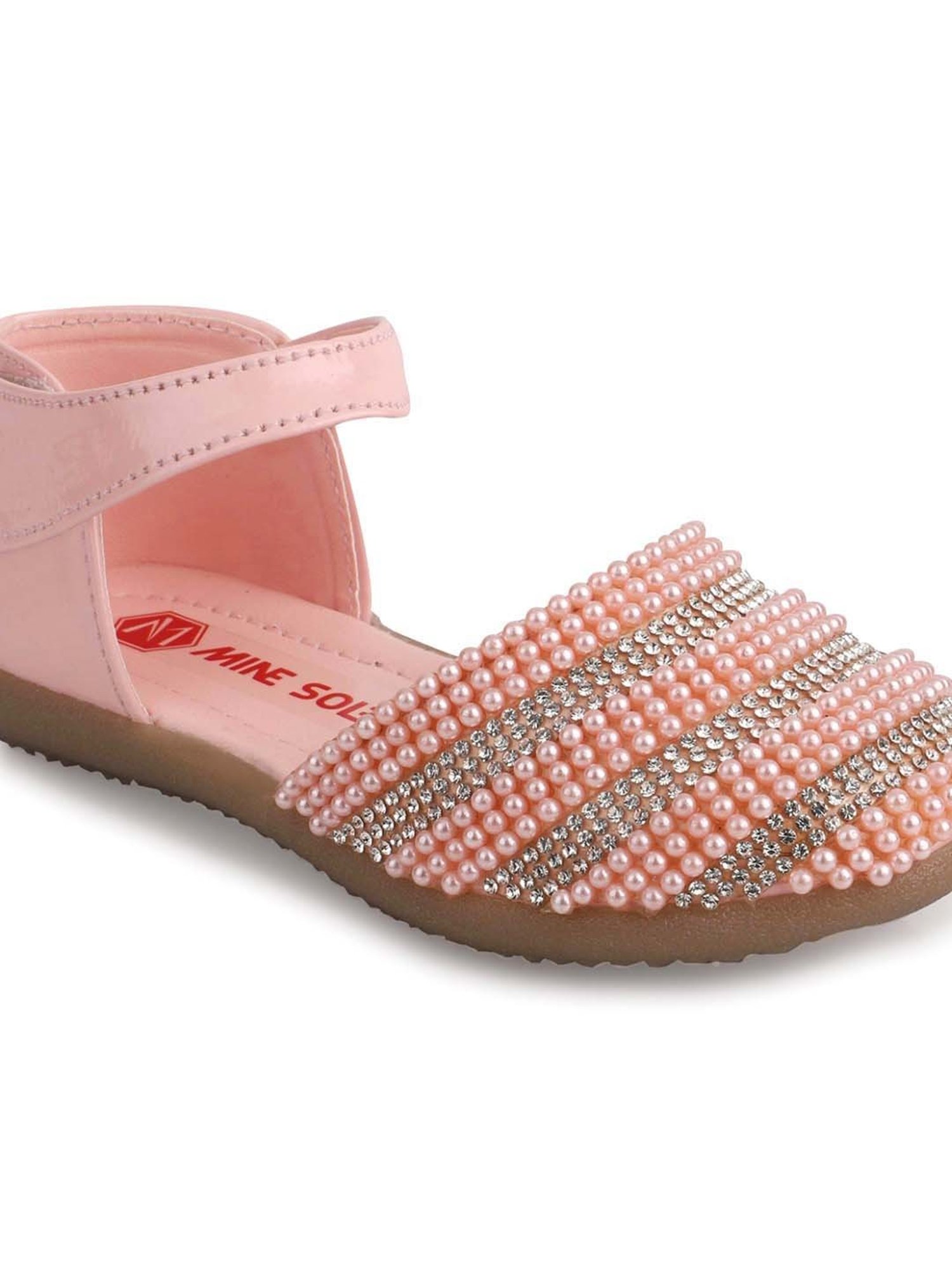 Minesole Kids Baby Pink Ethnic Sandals