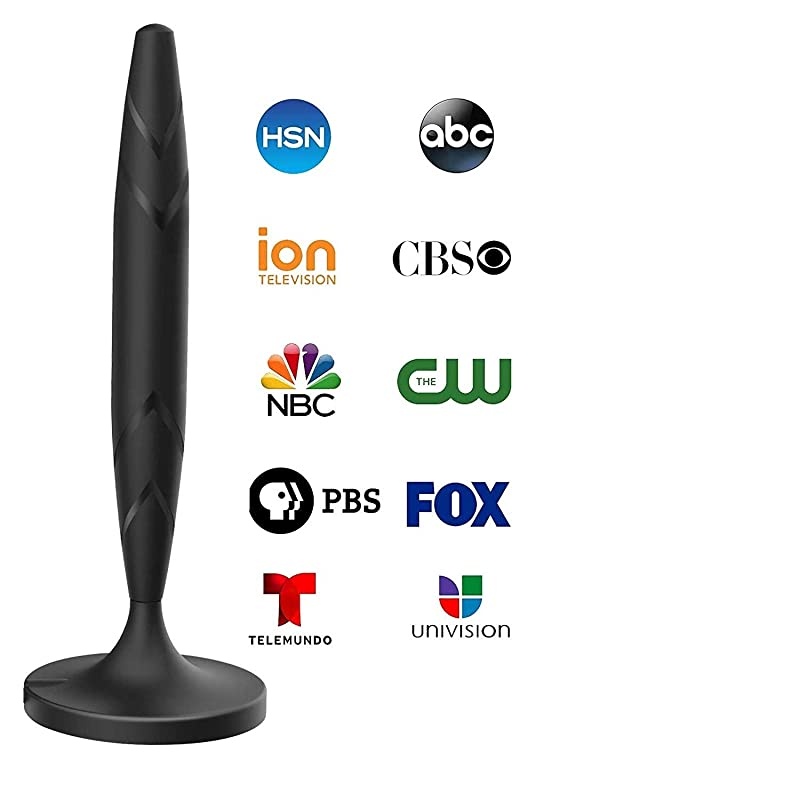 Antenna for Digital IndoorHD High Definition Television Smart Signal Strength Amplifier Premium Power Booster Long Range Antennas Clear Channel Reception Miles Away Adapter with 98f Cable