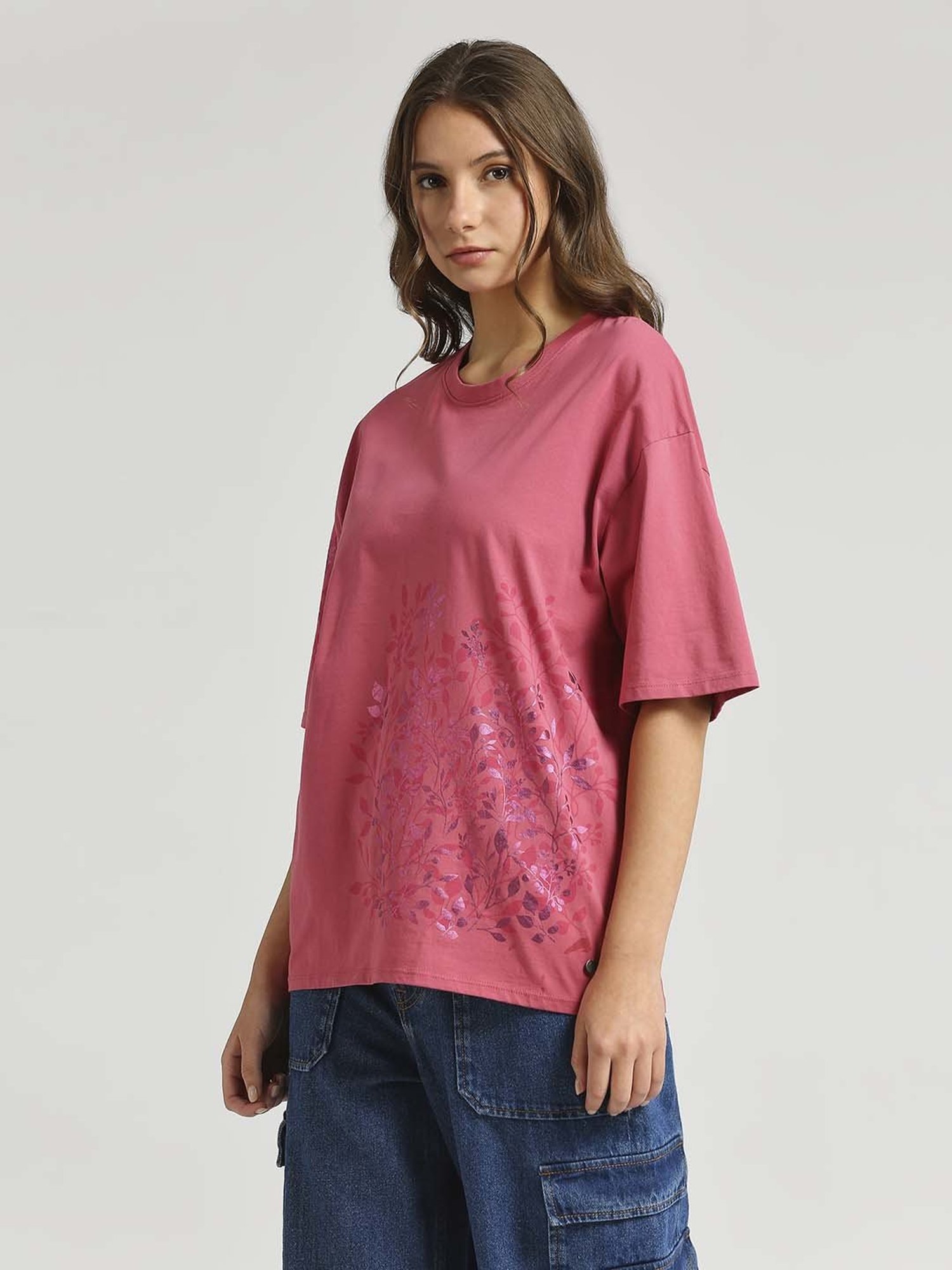 Pepe Jeans Pink Cotton Printed T-Shirt
