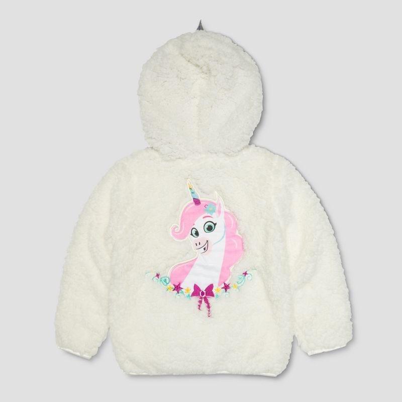 Toddler Girls' Nella the Princess Knight Royal Friends Unicorn Hoodie - White 12 M
