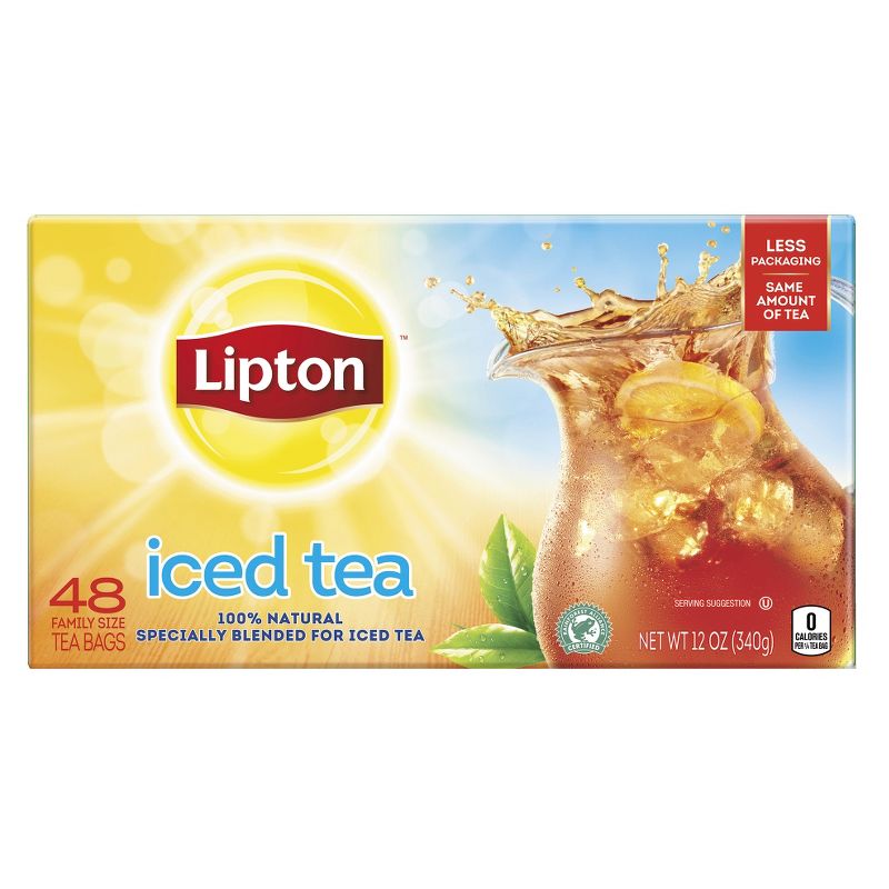 Lipton Family Black Iced Unsweetened Black Tea Bags - 48ct