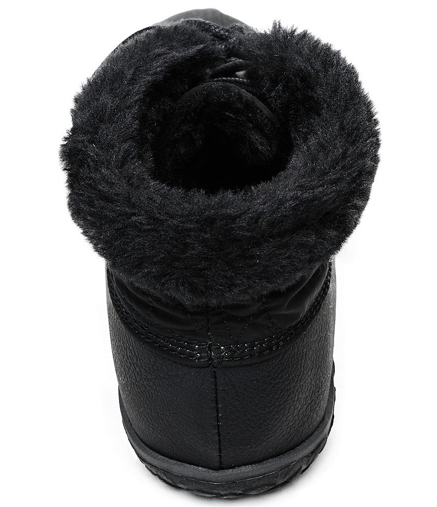 Minnetonka Women's Tega Water-Resistant Faux Fur Trim Ankle Booties