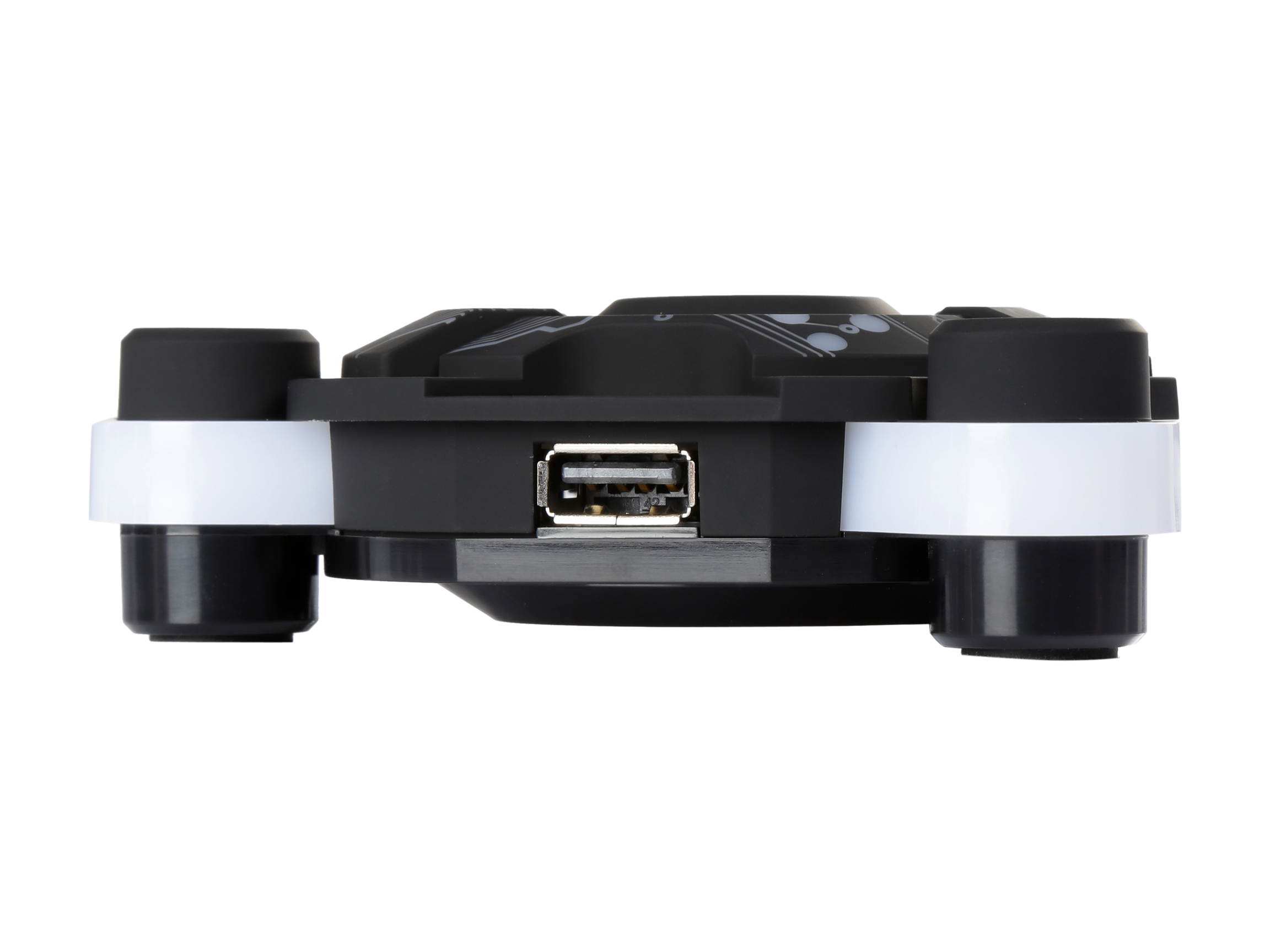 ENHANCE Mouse Bungee Cord Holder and Active USB Hub with Blue LED Lighting - Boost Gaming Accuracy By Eliminating Cable Drag