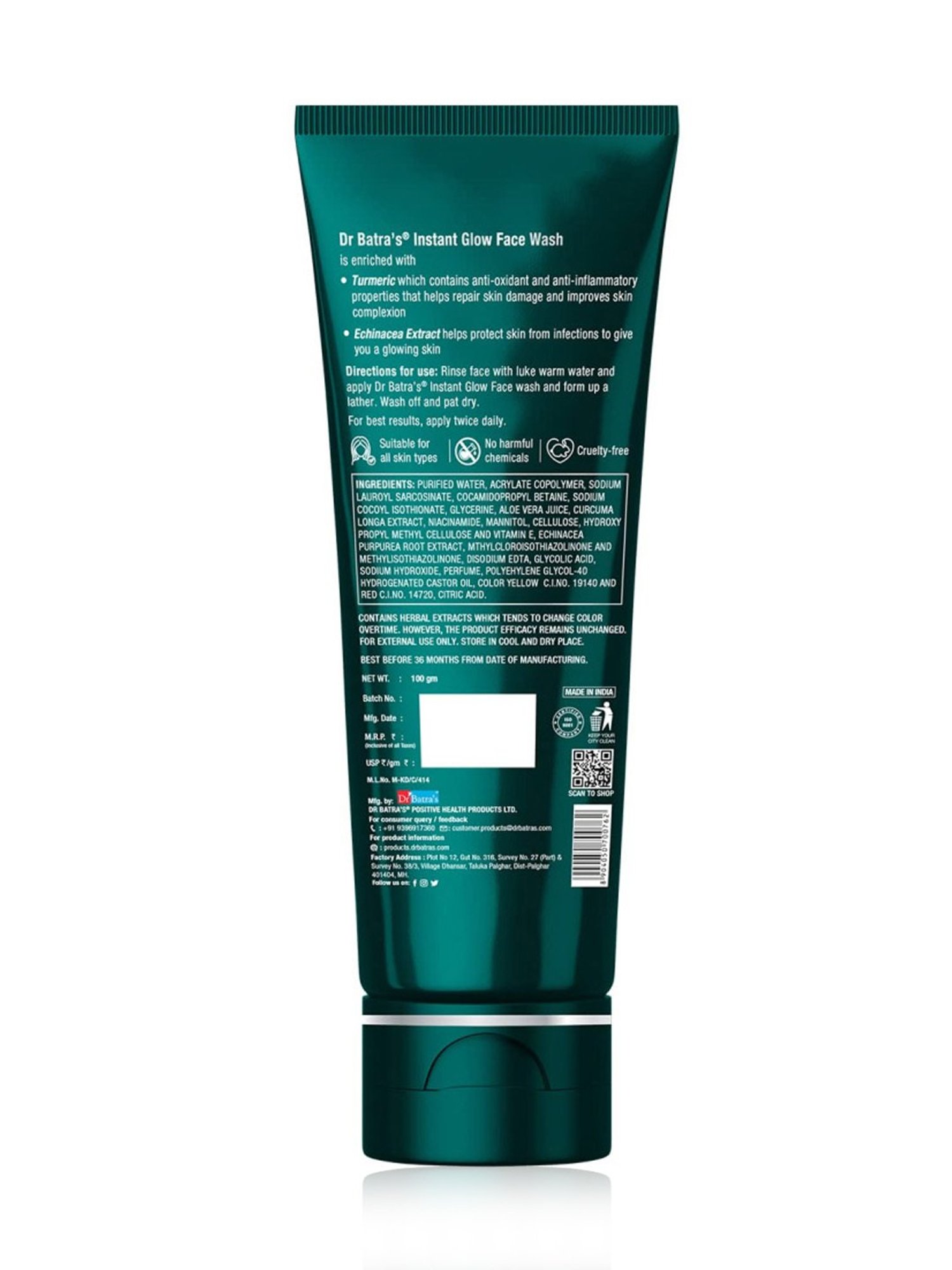 Dr. Batra's Instant Glow Face Wash (Pack of 2)