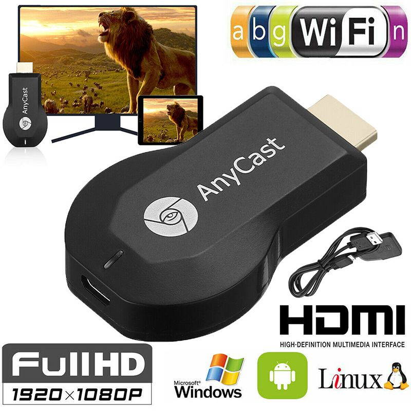 AnyCast M12 Plus WiFi Receiver Airplay Display Miracast HDMI TV DLNA 1080P