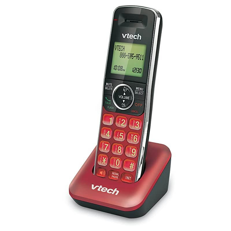 CS65294B 4Handset DECT 60 Cordless Phone with Answering System and Caller ID Expandable up to 5 Handsets WallMountable BlueGreenRedSilver CS640916 Accessory Cordless Handset Red