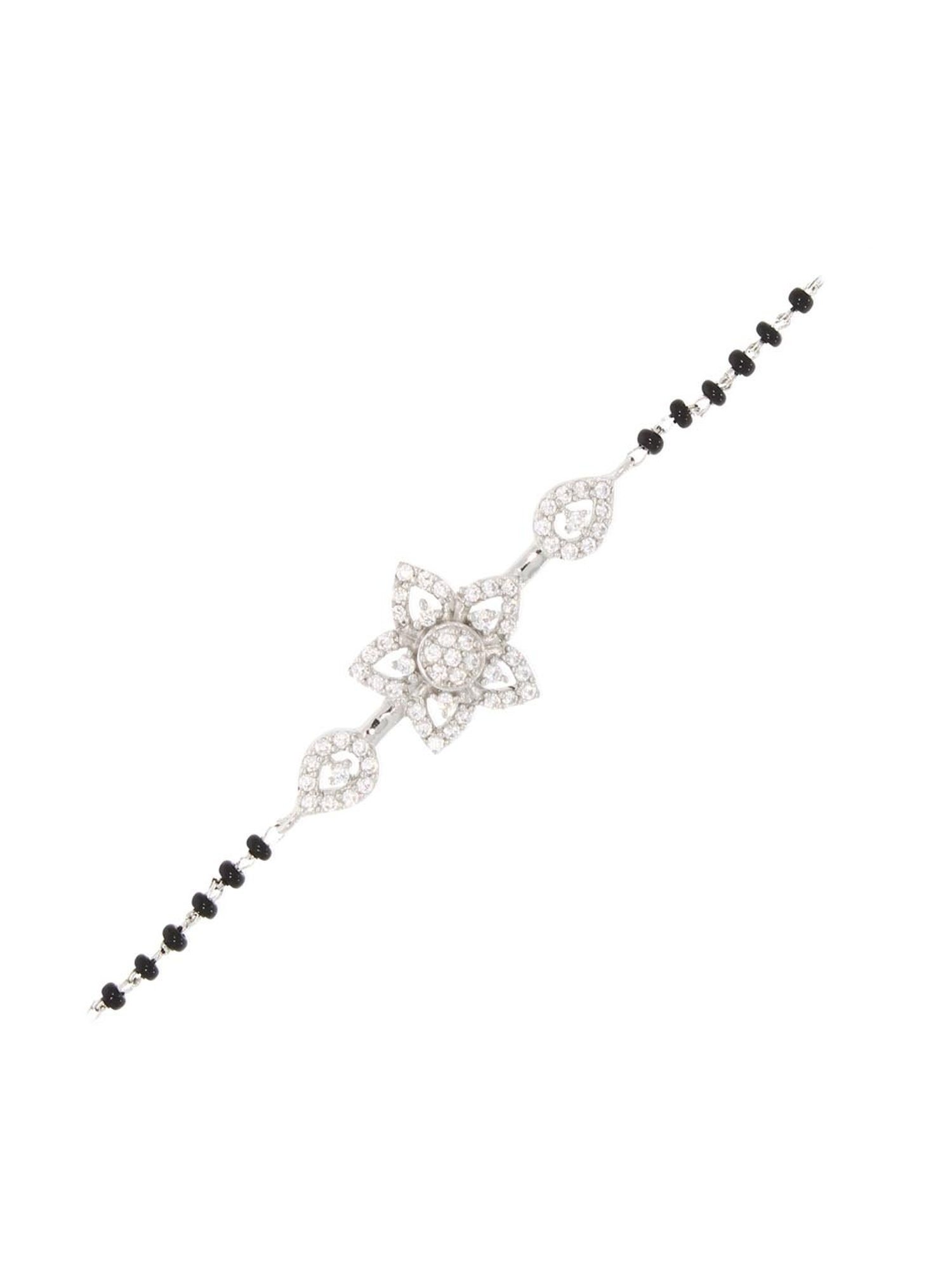 Anayra 92.5 Sterling Silver Mangalsutra Bracelet for Women
