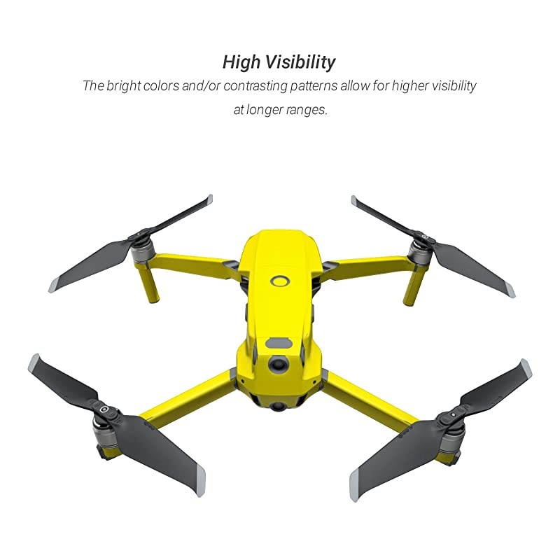 State Yellow Decal Kit for DJI Mavic 2Zoom Drone Includes 1 x DroneBattery Skin + Controller Skin