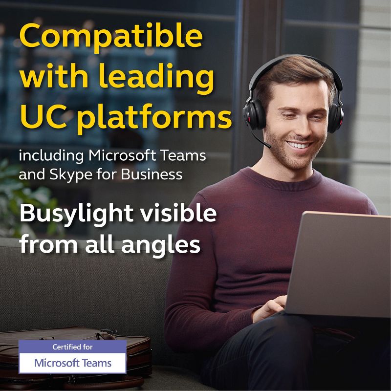 Jabra Evolve2 65 USB-C MS Stereo - Black Wireless Headset / Music Headphones